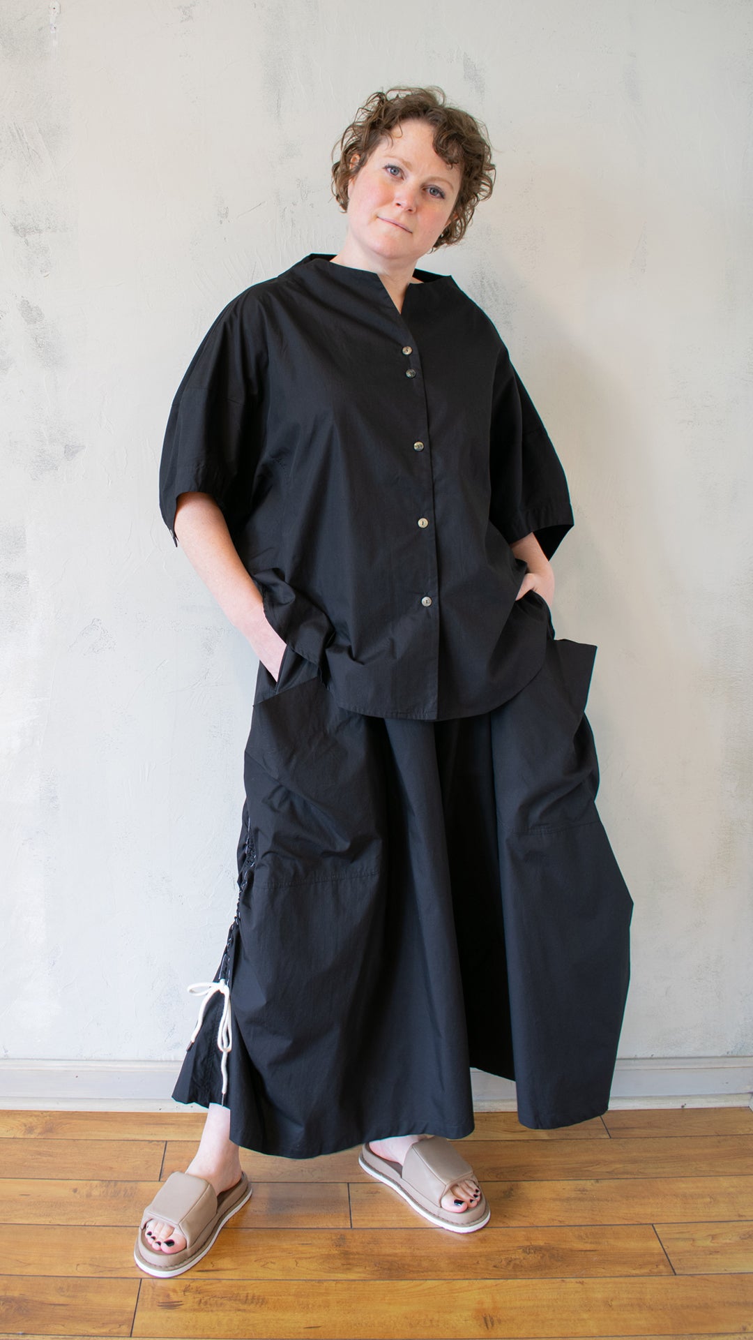Cocoon Blouse in Black