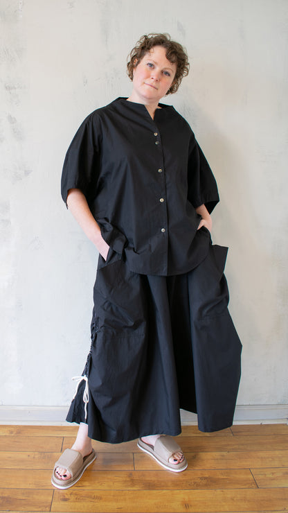 Cocoon Blouse in Black