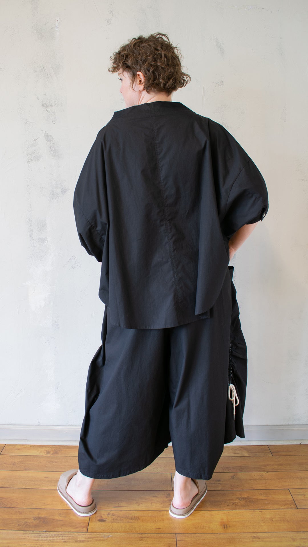 Cocoon Blouse in Black