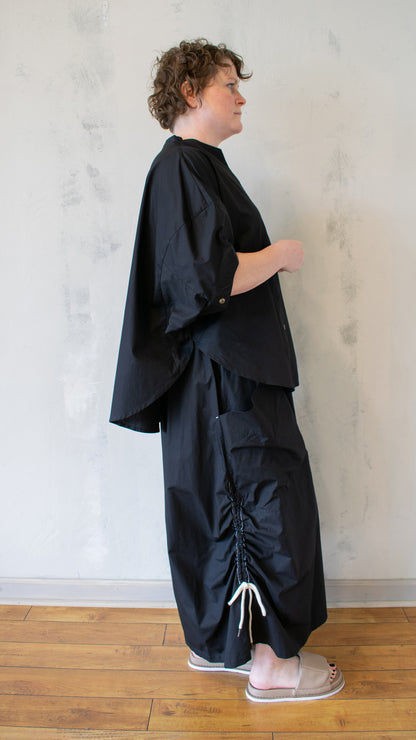 Cocoon Blouse in Black