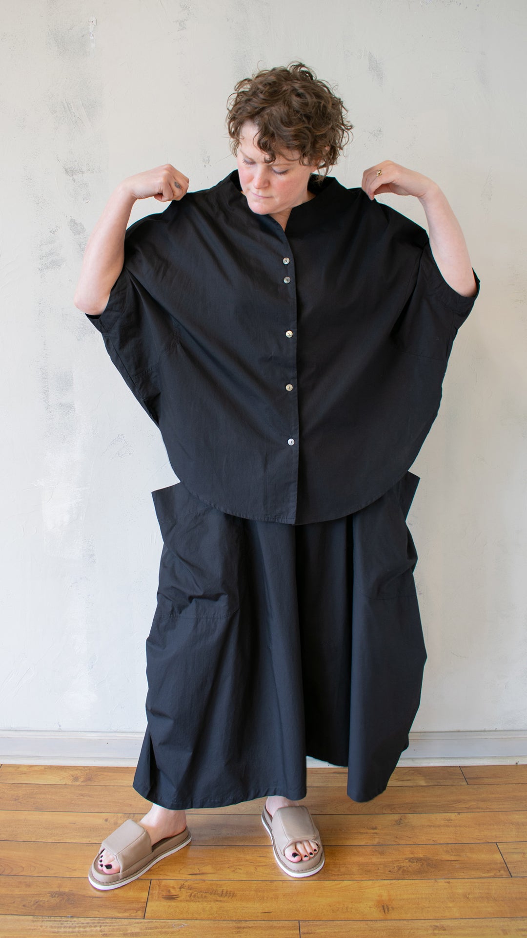 Cocoon Blouse in Black