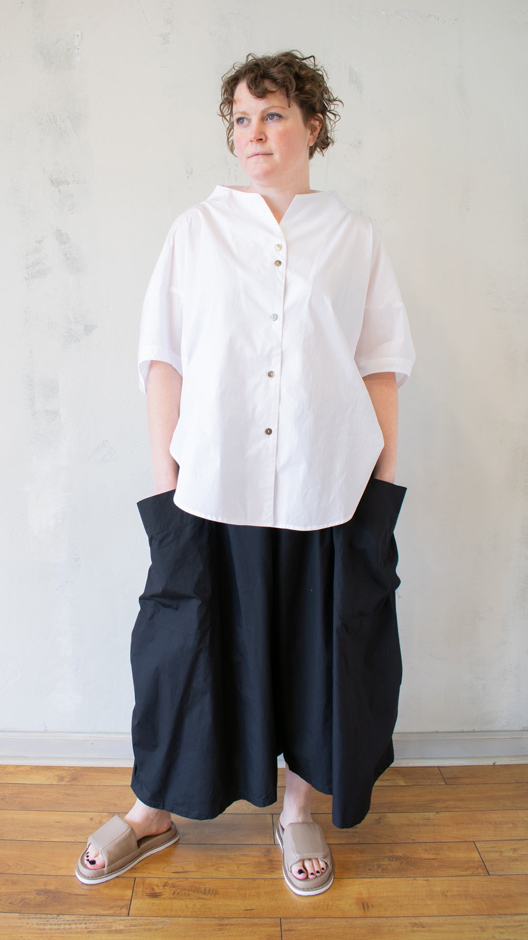 Cocoon Blouse in White