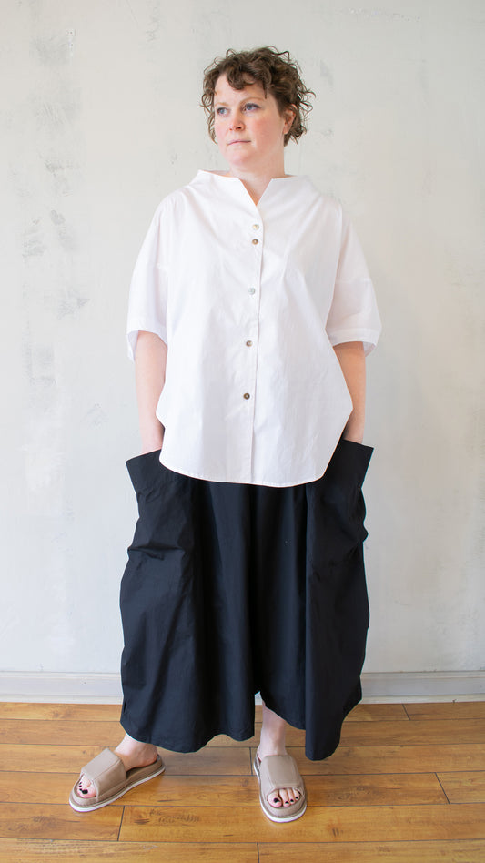 Cocoon Blouse in White