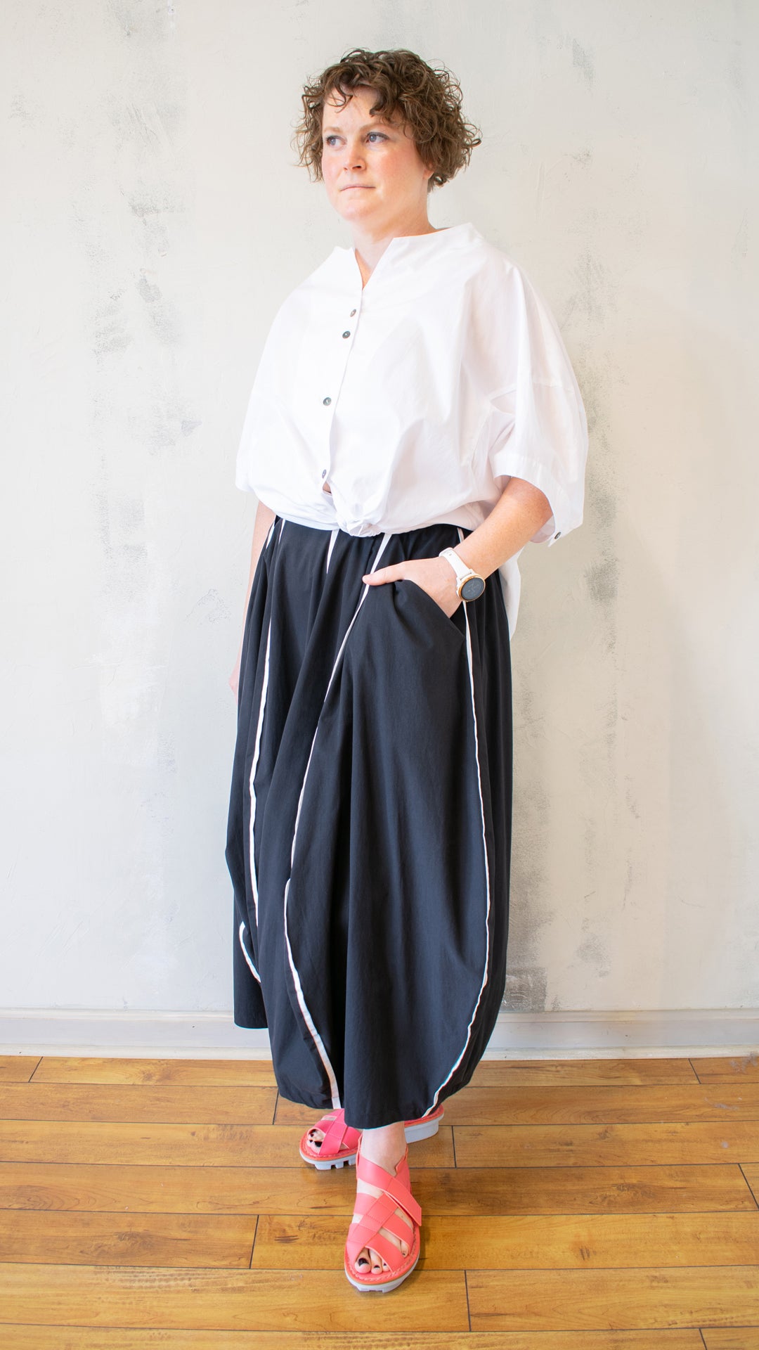 Stripe Balloon Skirt