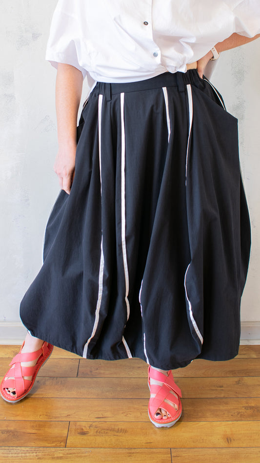 Stripe Balloon Skirt