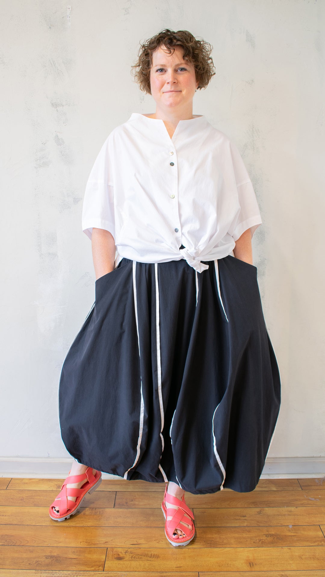 Stripe Balloon Skirt