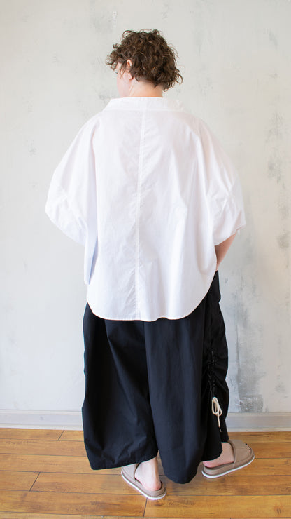 Cocoon Blouse in White