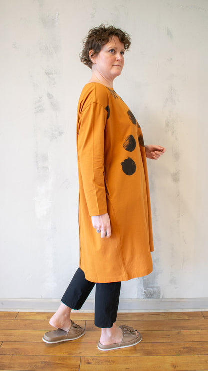 Orange Dot Tunic Dress