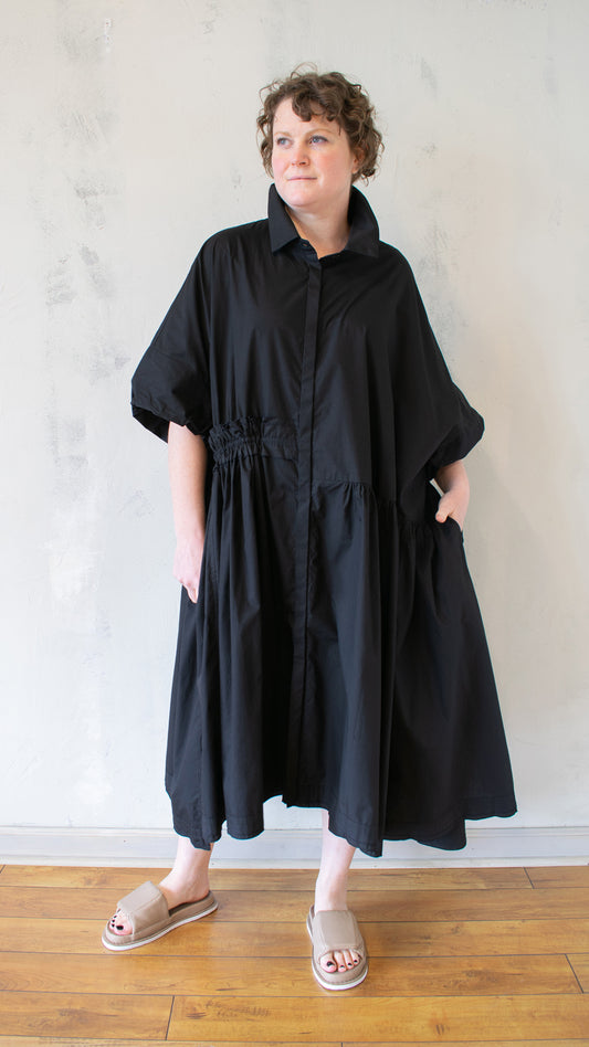 Puff Sleeve Dress in Black