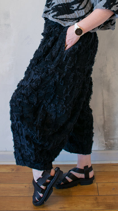 Black Chenille Pants