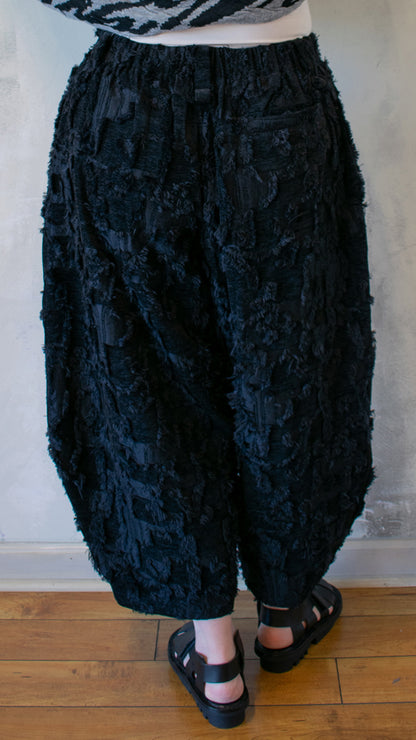 Black Chenille Pants