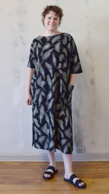 T Dress in Black Lotus