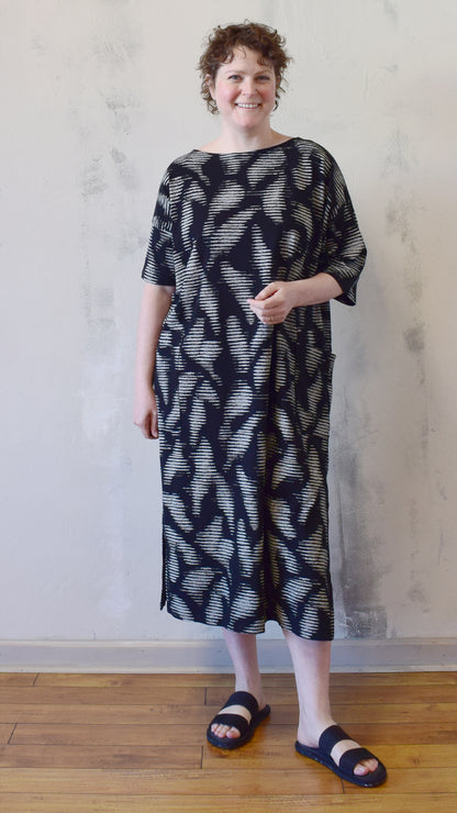 T Dress in Black Lotus