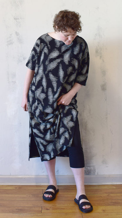 T Dress in Black Lotus