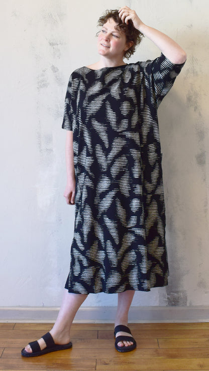 T Dress in Black Lotus