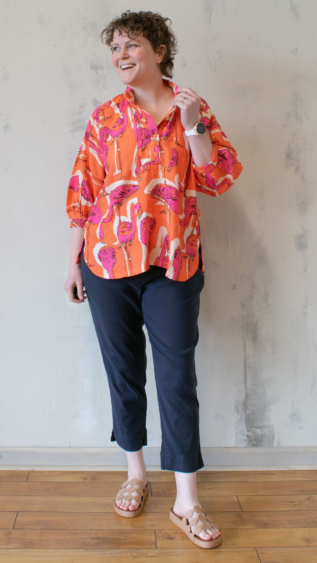 Flamingos on Parade Blouse