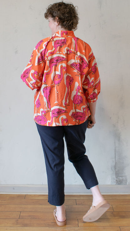 Flamingos on Parade Blouse