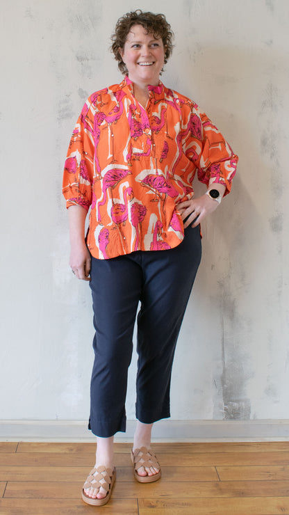 Flamingos on Parade Blouse