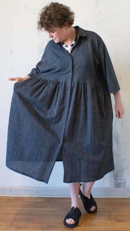 Zizi Dress in Midnight Stripe