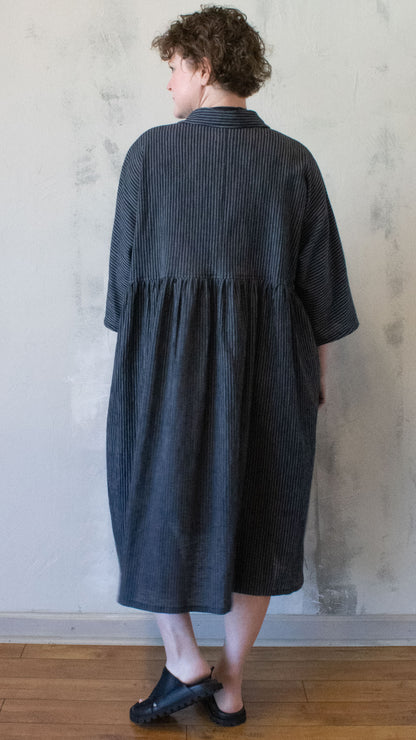 Zizi Dress in Midnight Stripe