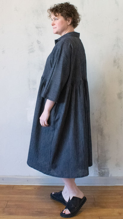 Zizi Dress in Midnight Stripe
