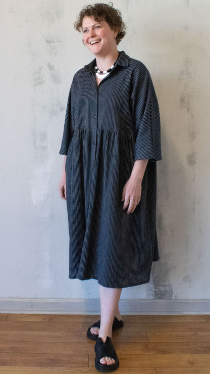Zizi Dress in Midnight Stripe
