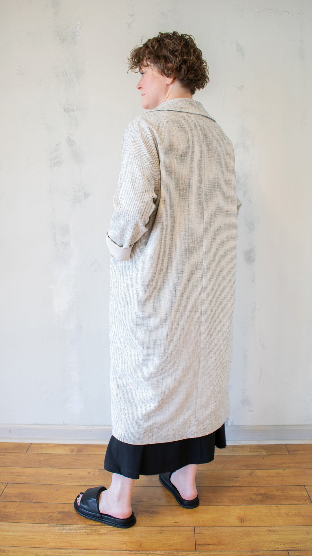 Hetty Tweed Coat in Oat
