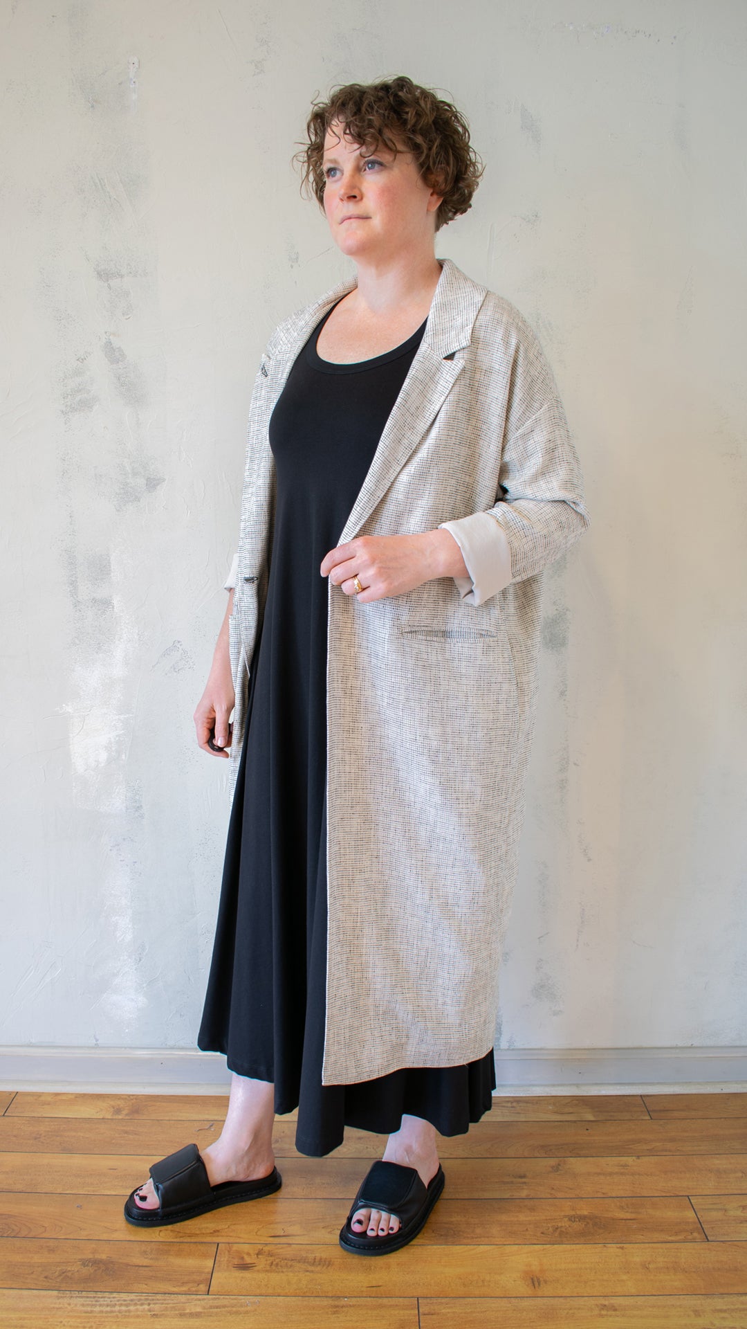 Hetty Tweed Coat in Oat