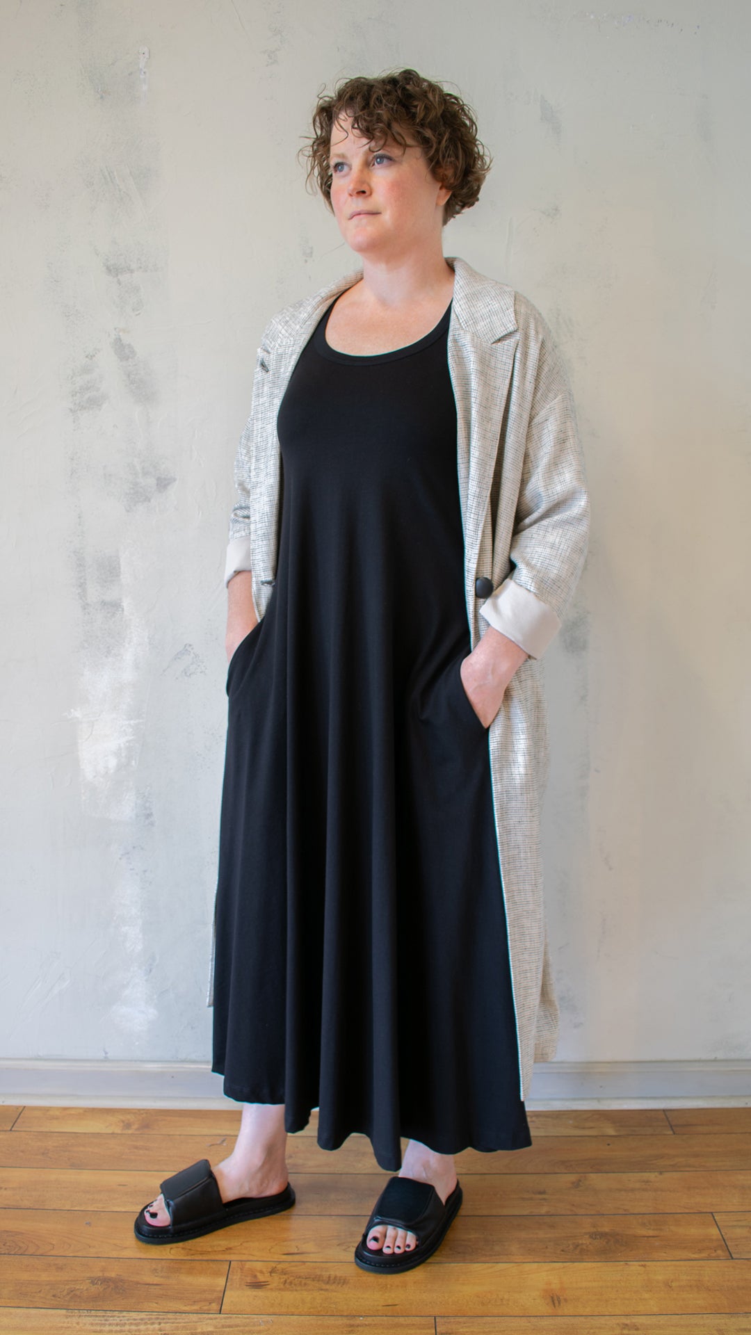 Hetty Tweed Coat in Oat