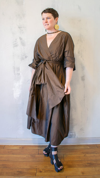Irulan Coat Dress in Bronze