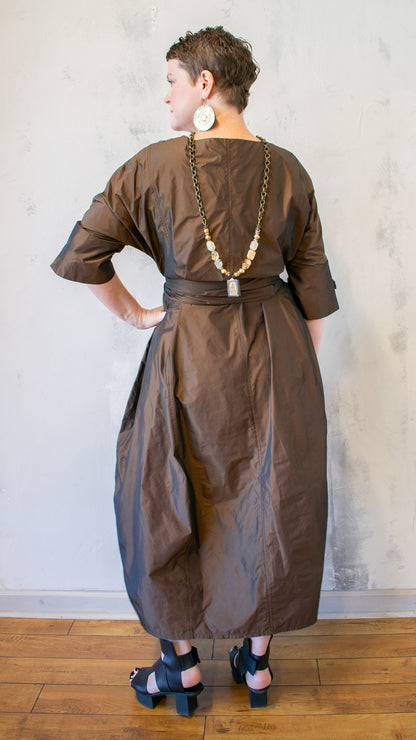 Irulan Coat Dress in Bronze