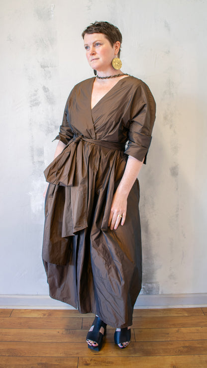 Irulan Coat Dress in Bronze