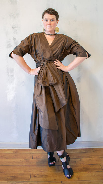 Irulan Coat Dress in Bronze