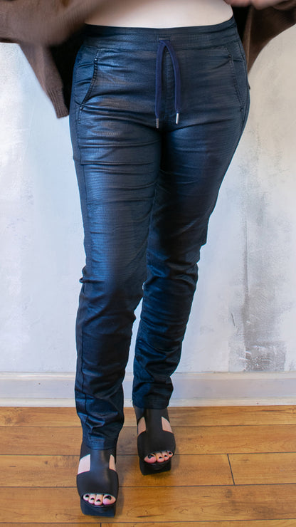 Iconic Denim in Metalic Navy