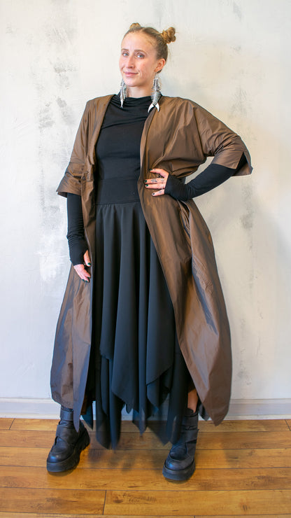 Irulan Coat Dress in Bronze