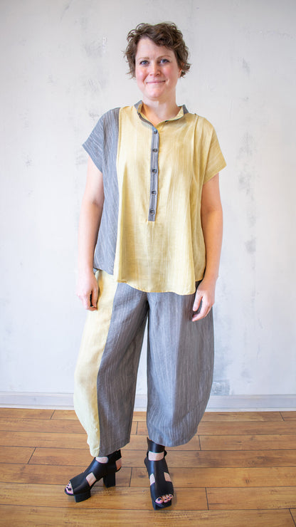 Blocked Barrel Pants