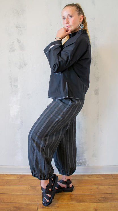 Contrast Top Stitch Button Up (Multiple Colors)