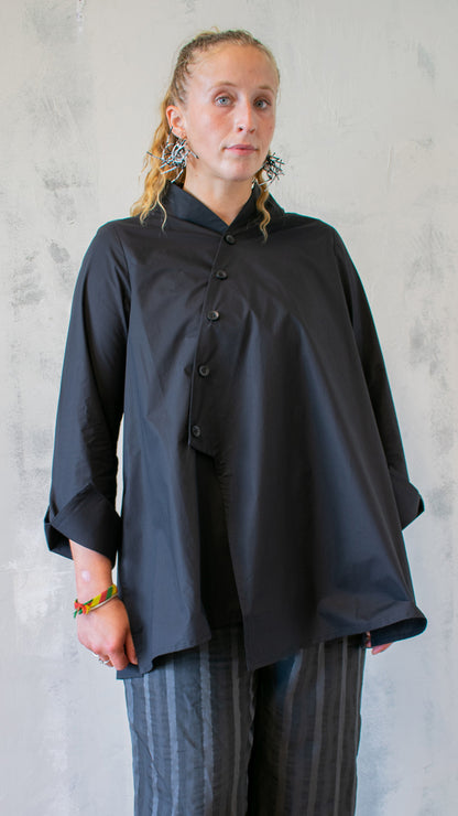 On A Slant A-Line Button Up (Multiple Colors)