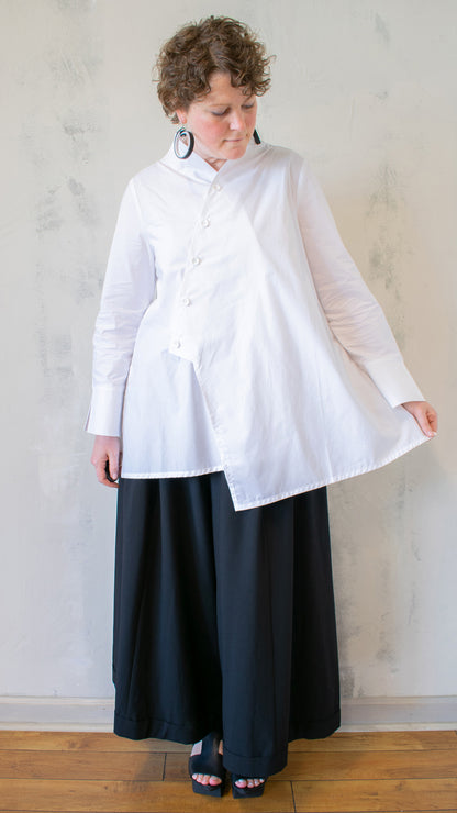 On A Slant A-Line Button Up (Multiple Colors)