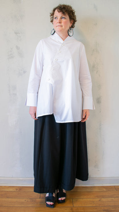 On A Slant A-Line Button Up (Multiple Colors)