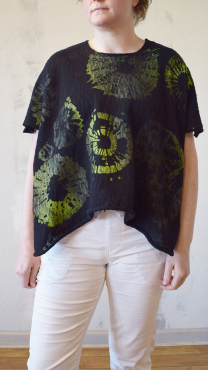 Bota in Green Shibori