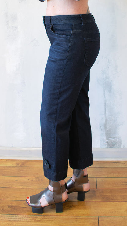 The Turn-Up Pant in Dark Blue