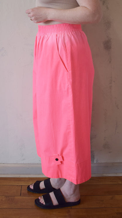 Wide Paper Pant in Coral