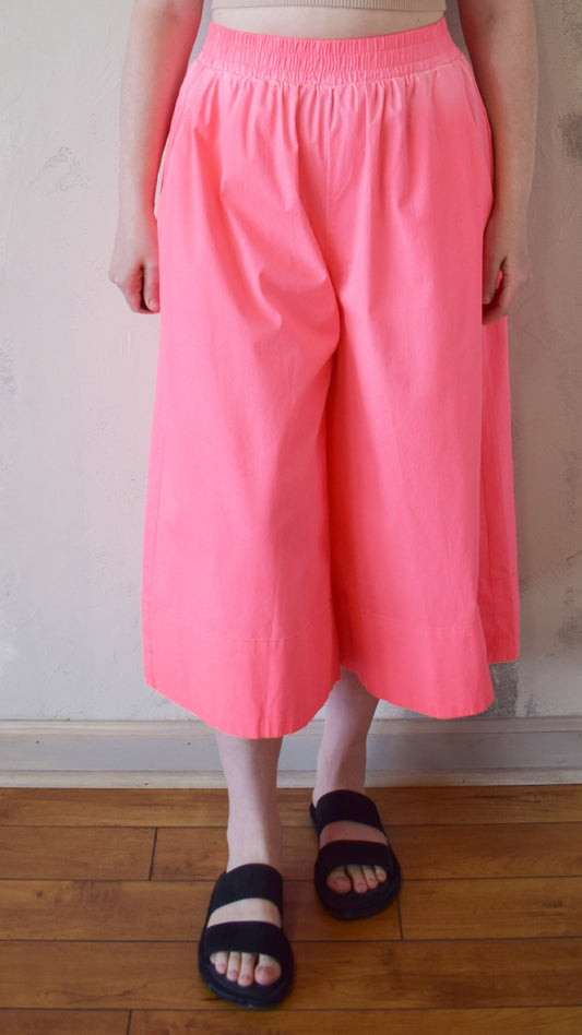 Wide Paper Pant in Coral