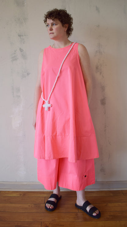 Wide Paper Pant in Coral