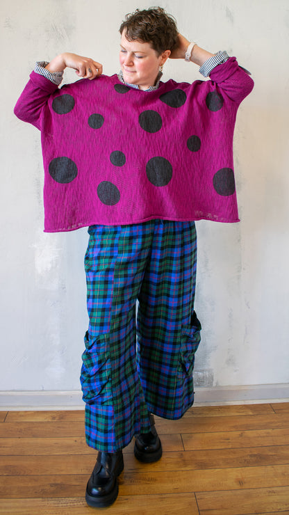 Bota Sweater in Berry Polka Dot
