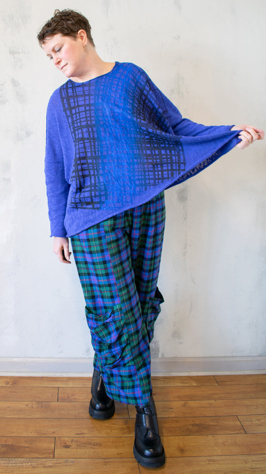 Bota Sweater in Cobalt Hatch