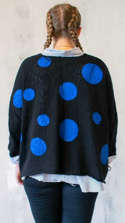 Bota Sweater in Black Polka Dot