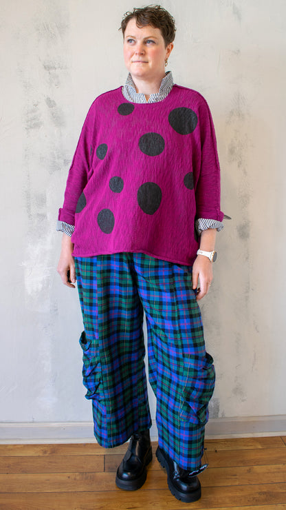 Bota Sweater in Berry Polka Dot