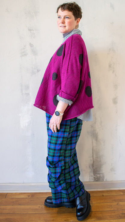 Bota Sweater in Berry Polka Dot